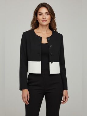 Isabel & Nina Jacket // Black & White // 8 // NEW